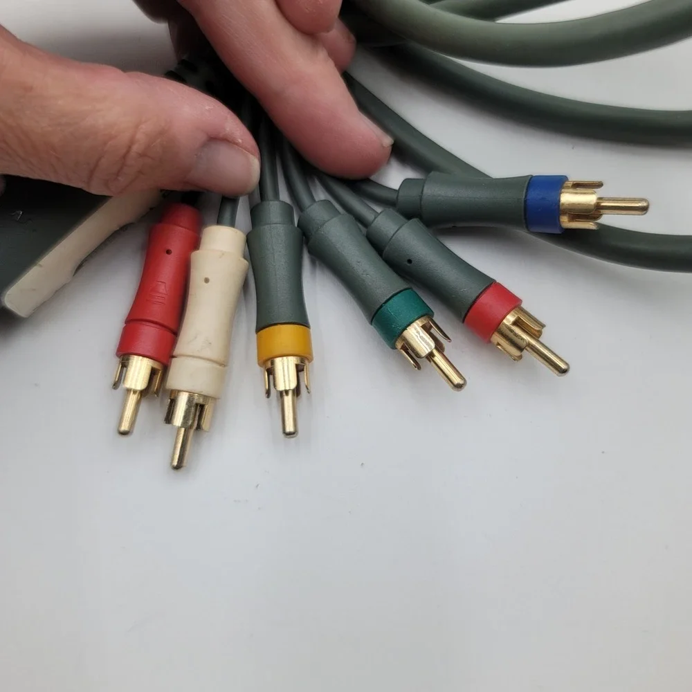 Microsoft Xbox 360 Component HD AV Cable OEM X810972-002 Grey Gold Plated